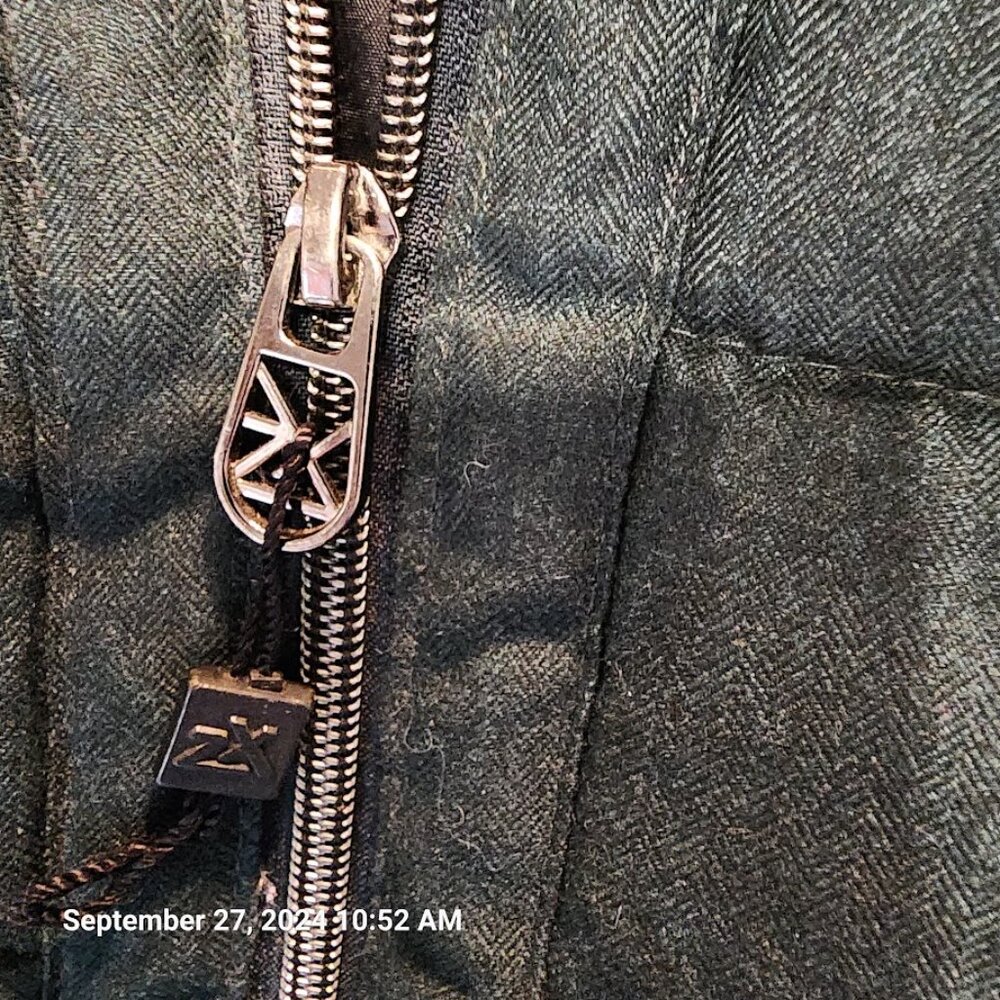 ZeroXposur Women Green Jacket Black Label Size Large Hooded Zip Pockets Lined - Picture 4 of 14